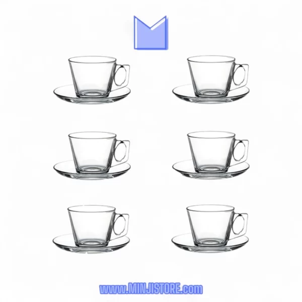 ست فنجان و نعلبکی 12 پارچه پاشاباغچه مدل vella