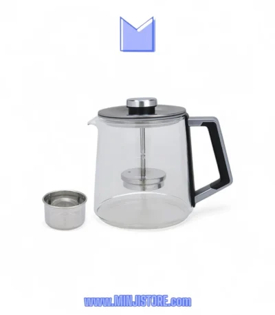 چای‌ساز گوسونیک مدل GST-781 با نمایشگر دیجیتال LED و قوری پیرکس